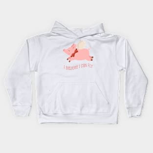 Flying Pig Inspirational Kids Hoodie